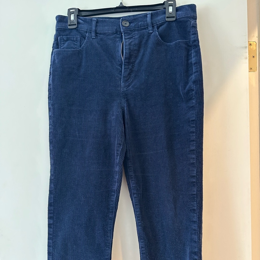 Ann Taylor Navy Corduroy Straight Leg Jeans